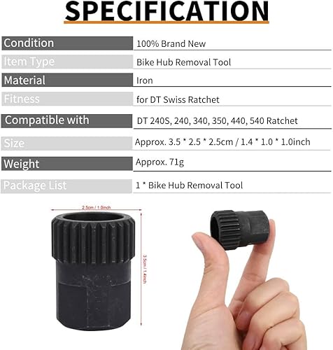 Strumento per Bicicletta Acciaio al Cromo-vanadio Bici Posteriore Anello di bloccaggio Rimozione Strumento di Riparazione Dado per DT 350 240 440 540 Cricchetto - Ysert