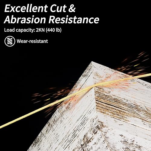 NewDoar Linee in kevlar intrecciato resistente all'abrasione, 1,5 mm, 12 fili, ad alta resistenza, resistente all'usura, ignifugo, adatto per campeggio, kite, pesca, lenze EDC (60 m) - Ysert