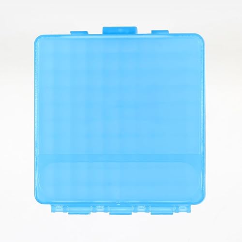 100 Round Flip-Top Pistol Ammo Box Plastica impilabile e bloccabile Contenitore di stoccaggio delle munizioni-Blu 4,61'*4,61'*1,38' - Ysert