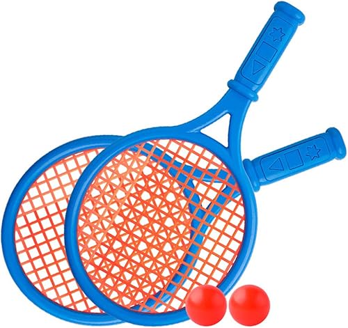 Racchetta da tennis in plastica giocattolo per bambini sport all'aria aperta racchetta da tennis giocattolo da spiaggia interattiva (verde) (Verde) - Ysert