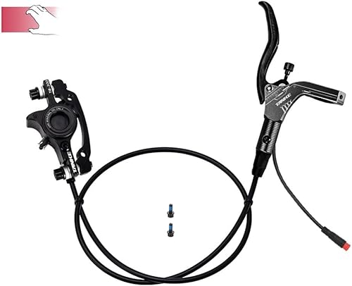 Oniissy eBike Set freno a disco idraulico per bici elettrica, leva del freno a disco idraulica elettrica, leva del freno a disco elettrica (dorata) - Ysert
