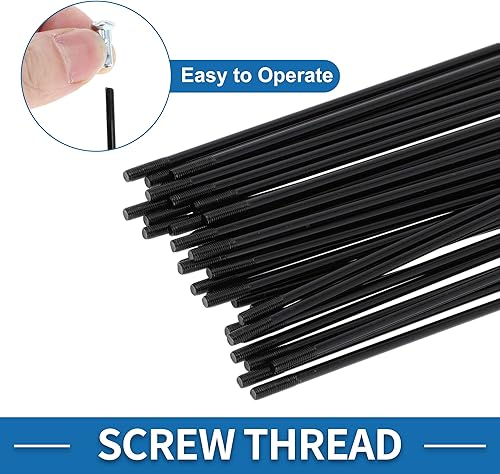 Raggi per Bicicletta 12G Lunghezza 260mm Raggi Ruota Bici in Acciaio al Carbonio Nero 1 Set - Ysert