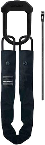 Hiplok E-DX, Lucchetto ad arco e a catena, Unisex, ALL BLACK, Circonferenza di chiusura 100cm - Ysert