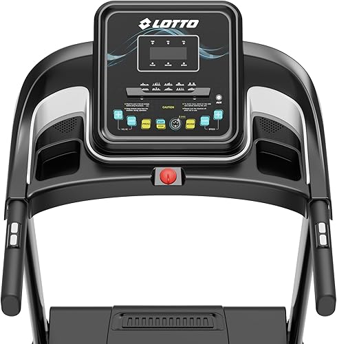 LOTTO Agile,Tapis roulant elettrico pieghevole, max 2.5 CV,max.100kg,Bluetooth,Spax/Kinomap/Zwift,inclinazione automatica,computer LED,1-10 km/h,120x40 cm, 12 programmi, chiave di sicurezza - Ysert