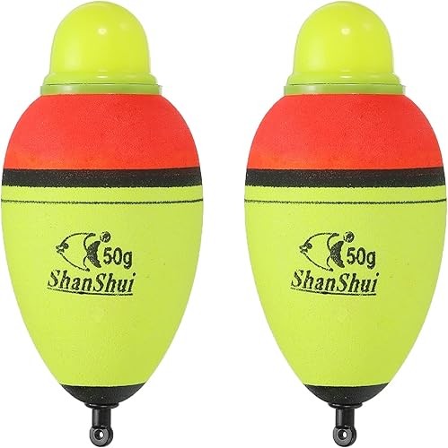 PATIKIL 0.18oz Illuminato Bobber per Pesca Sportiva 2pz Eva Trasparente Galleggiante per Pesca Notturna Giallo - Ysert