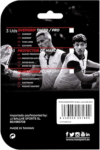 Nox - Polsiera in blister unisex, da adulto, confezione da 2, Unisex adulto, Blister 2 Ud, blu, Senza taglia - Ysert