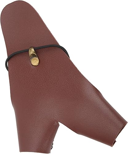 Protezione per Le Mani per Tiro con L'Arco, Guanto per Tiro con L'Arco Protezione per Le Mani con Arco, Guanto per Protezione per Le Mani Regolabile in Pelle PU per Tiro con L'Arco(Marrone) - Ysert
