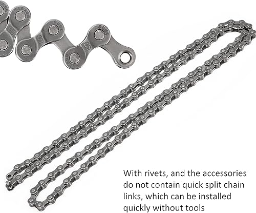 Catena per bicicletta a 8 velocità, 108 maglie,Acciaio 24 18 21 velocità mountain bike catena di cambio esterna - Ysert