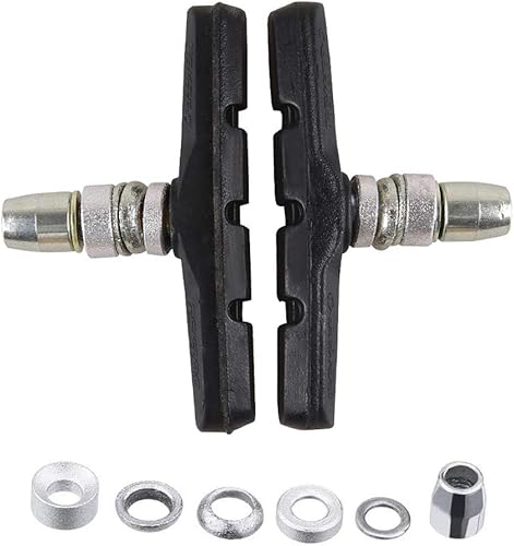 4 Paia Pastiglie Freni V-Brake Impostati con Dadi e Spessori V-Brake Pattini Freno per Blocco Freno V 70mm per Bici da Strada,Mountain Bike (Nero) - Ysert