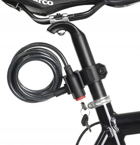 Lucchetto per bicicletta con serratura di sicurezza | Lucchetto antifurto con cavo 10 mm di spessore, cavo di sicurezza per bicicletta, moto, monopattino | acciaio con protezione in silicone (XL - 120 - Ysert