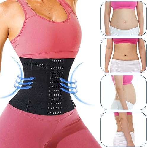 IVEOPPE Waist Trainer da donna, cintura addominale, vita per allenamento fitness, uomo e donna, modellante, Nero , M - Ysert