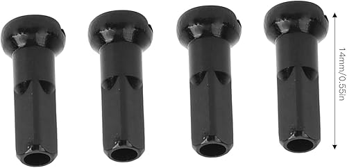 Alomejor 100 Pezzi di Raggio della Bicicletta in Lega di Alluminio Ruota della Bicicletta parlato Punte della Bicicletta parlato Cappuccio 14x6mm - Ysert