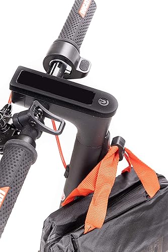 Urban Prime Gancio Porta Borse con 2 siliconi Proteggi Schermo per monopattini elettrici, Unisex Adulto, Nero e Bianco, Taglia Universale - Ysert