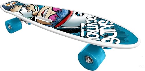 Skateboard 22 x 6 con manico Skids Control, JS100310, WHITE, 22 POLLICI - Ysert