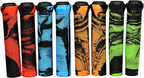 Manopole per manubrio miste in gomma morbida PU senza flangia, per monopattini, moto, MTB, BMX, ecc., con estremità a tappo, lunghezza 150 mm con diametro interno di 22 mm, per barre - Ysert