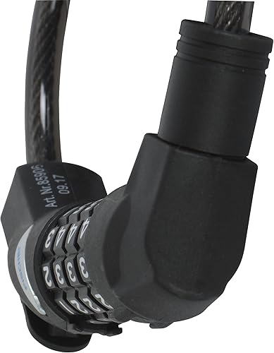 Fischer Lucchetto a Spirale con Combinazione per Bicicletta, Lunghezza 120 cm, Diametro 10 mm, Colore: Nero - Ysert
