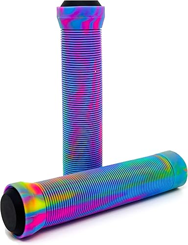 Manopole per manubrio miste in gomma morbida PU senza flangia, per monopattini, moto, MTB, BMX, ecc., con estremità a tappo, lunghezza 150 mm con diametro interno di 22 mm, per barre - Ysert