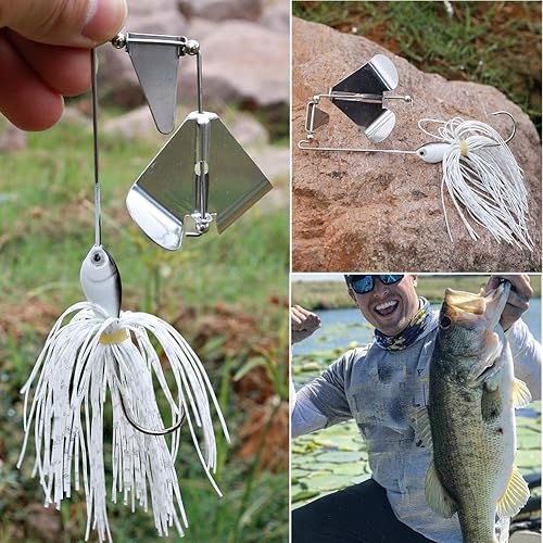 Sougayilang Esche da pesca Buzzbait Spinnerbait Jigs Lure per spigola luccio pesca - Ysert