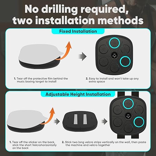 Macchina da Boxe Musicale, Music Boxing Machine Adulti Intelligente Elettronica Boxing Machine-9 modalità di velocità Macchina da Box Musicale Pugile con Guanti da Boxe per Uso Interno - Ysert