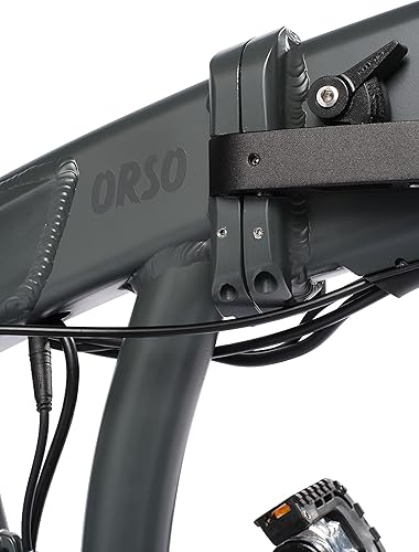 Orso Ita99, Bicicletta Elettrica Ripiegabile Unisex Adulto, Nero, 175.5 x 130.5 x 30.5 Cm - Ysert