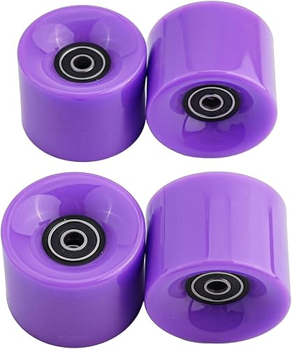 Ruote per skateboard e longboard, 4 pezzi, 78A, per skateboard e longboard ABEC-9, distanziali con cuscinetti ABEC-9, set per skateboard (arancione) - Ysert