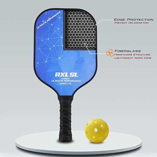RXL SL Set pickleball-paddeles,Racchetta da pickleball, Include 1 palla da sottaceto per interni e 1 per esterni,racchetta da pickleball carbonio - Ysert