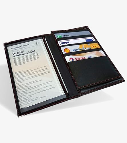 Custodia in ecopelle per Libretto Circolazione Auto « Sport Line » di alta qualità - Ysert