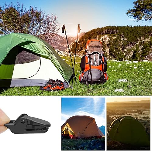 Tarp Clip, Plastica Tenda Clip, Pinze a Coccodrillo per Tenda da Campeggio, Morsetti per Teloni per Attività all'Aperto - Ysert