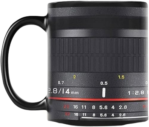 Tazza Da Caffè Con Obie-ttivo Per Fotocamera, Tazza Da Caffè In Ceramica Da 350 Ml, Tazza Da Caffè A Forma Di Obie-ttivo Per Fotocamera, Tazze Da Caffè Con, Per Appassionati Di Fotografia - Ysert