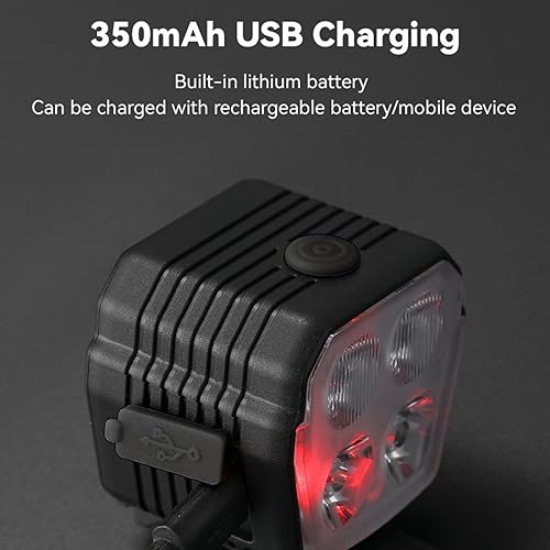 Luci per Bici con clacson, Faro per Bici con Campanello - Faro per Bicicletta con clacson,Luce di Sicurezza per Bici, Accessori per Bici, Luce Anteriore per Bici per Guida Notturna - Ysert