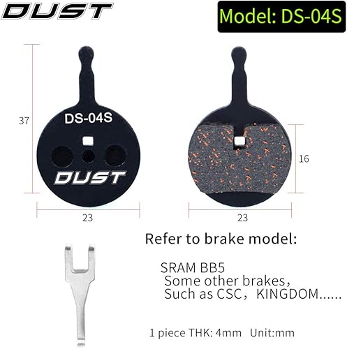 4 paia di pastiglie per freno a disco per bicicletta Avid Mechanical BB5 (semi-metallica/metallo sinterizzato) - Ysert