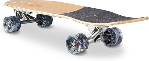 Surfskate Skateboard Carver Ghettoblaster - Cuscinetti Veloci a Sfera ABEC 11 - Tavola in Acero Canadese e Teak a 7 strati - Ideale per Pumping - Principianti Bambini e Adulti - Ysert