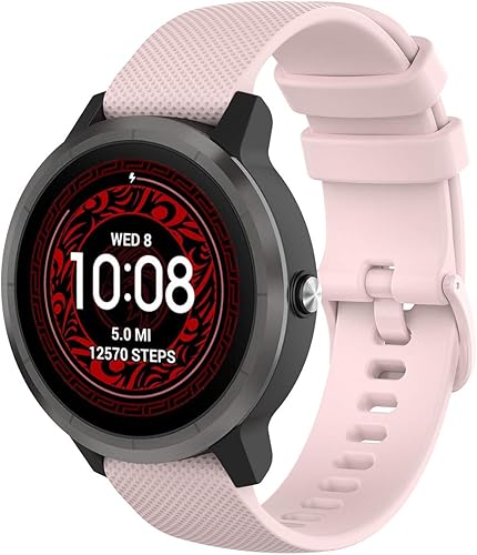 20mm Quick Release Cinturino Compatibile per Garmin Vivoactive 5/3/3 Music, Venu/Venu 2 Plus, Venu Sq/Sq Music/Sq 2/Sq 2 Music, Donna Uomo Regolabile Braccialetto per Vivomove 3/Sport/Style - Ysert