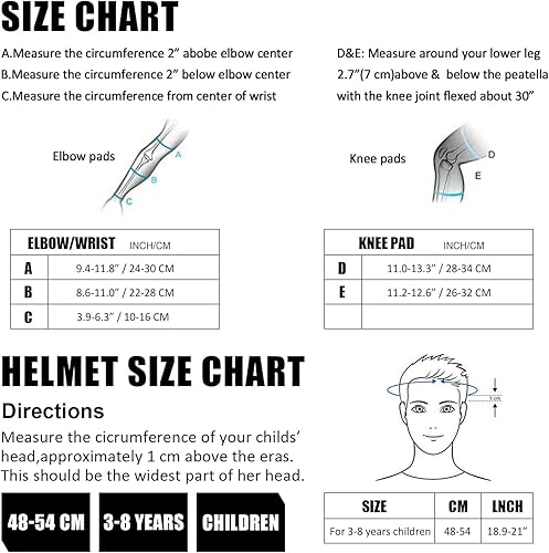 LANOVAGEAR Set di Casco Protezione Bambini con Casco Regolabile Ginocchiere Gomitiere e Polsiere per Skate Bicicletta Pattinaggio Monopattino Skateboard (2-8Anni - Ysert