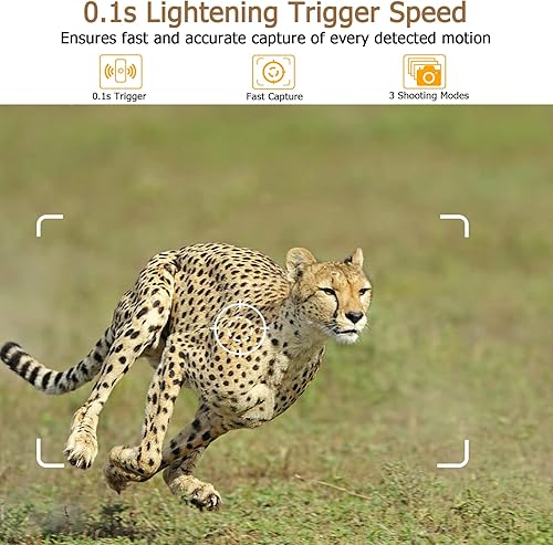 Telecamera da Caccia 32MP 1296P Video con IR 36pcs LEDs Distanza di Visione Notturna 90 piedi, 120° Grandangolo Impermeabile IP65 per la Caccia - Ysert