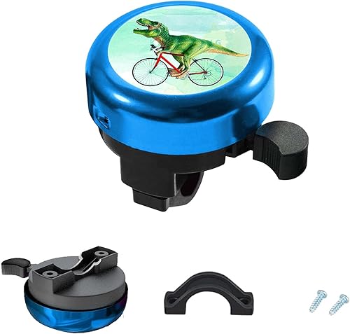 Campanello per Bici per Bambini,Dinosauro,Campanello Per Manubrio Della per Biciclette da Bambino,Campanello Bici Bambino,per Manubrio da 22 mm, per Biciclette Bambini, Scooter（blu） - Ysert