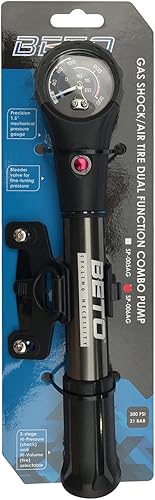 beto New sp-006ag Pneumatico & Shock CNC in Lega Mini Mano Presta e Schrader Pompa Dual - Ysert