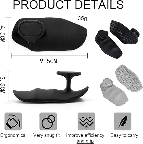 HTTDSLF Impugnature Antiscivolo da Palestra per Sollevamento Pesi, 4 Pezzi Guanti da Palestra, Guanti Grip Pad, Impugnature Senza Dita, Guanti da Allenamento in Gomma per Uomini - Ysert