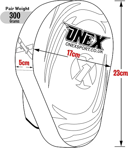 ONEX Focus Pads, Hook & Jab muffole, Boxe per addestramento, Resistente Pelle Sintetica Curvo Gancio a mantide e Cuscinetti per Colpi rapidi - Ysert