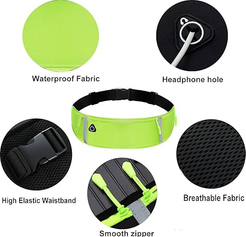 Marsupio Running, Sportivo Marsupio Donna e Uomo, Cintura da Corsa per Cellulare, Fascia Elastica Regolabile, Marsupio Alla Borsa Per Jogging, Fitness, Corsa,Ciclismo e Viaggi (Rosa) - Ysert