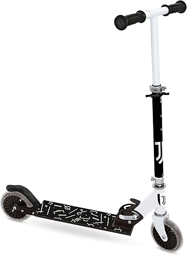Mondo Toys - F.C. JUVENTUS ALU SCOOTER Monopattino 2 ruote pieghevole in alluminio con pedana extra grip e manubrio regolabile per bambini - 28761 - Ysert