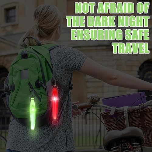 4 zaini a LED lampeggianti per la scuola, 3 modalità USB, ricaricabili tramite USB, riflettenti, luce di sicurezza per bambini, zaino e jogging - Ysert