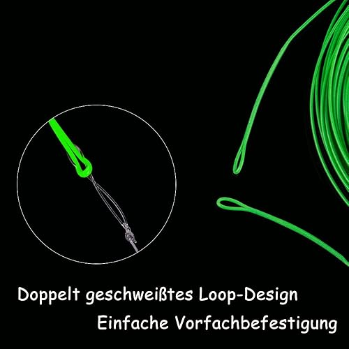 Fishing Fly Line Floating Weight Forward Taper saldati con Passanti per Principianti General Series 6 Taglie per WF3 F WF4 F WF5 F WF6 F WF7 F WF8 F 4 Colori per Avorio Oliva Arancione Oro - Ysert