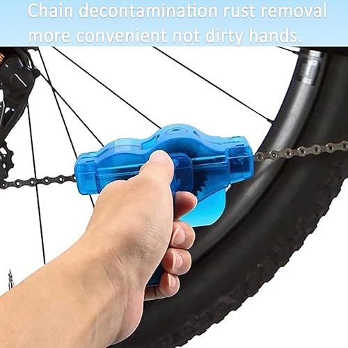 Spazzola per la pulizia della catena della bicicletta con strumenti di manutenzione per la lavatrice della catena della moto - Ysert