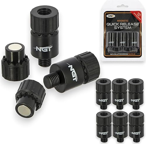 NGT - 6 connettori magnetici a sgancio rapido, per pesca alla carpa, allarme morso - Ysert