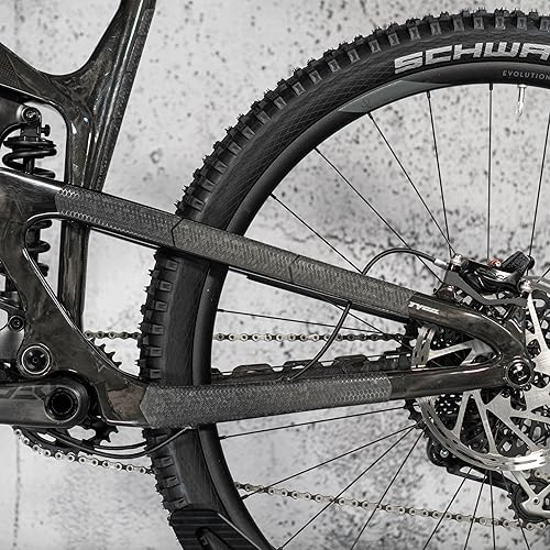 Riesel Design® - Chain:Tape 3000 - paracatena per Bicicletta Elegante Pellicola Protettiva per Bicicletta in Molti Design da 6 Forme autoadesive/paracatena per MTB per l'intero Triangolo Posteriore - Ysert