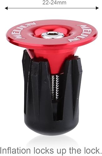 Set di 2 tappi terminali per manubrio della bicicletta (rosso) - Ysert