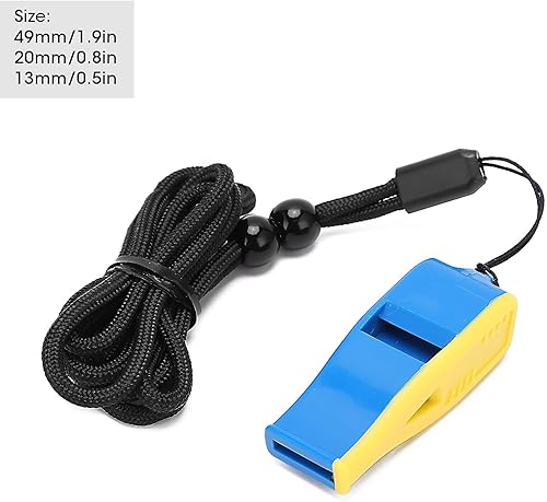 Fischietto per Arbitro, Fischio in Resina ABS per Pallacanestro, Calcio, Pallavolo Fischio per Arbitri Professionali Fischio Forte e Nitido per Allenatori, Arbitri e Funzionari(Giallo Blu) - Ysert