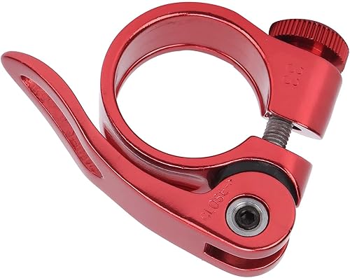 Clamp di Tubo per Bici in Alluminio Leggero - Collar per Pagamento del Sedile da 28,6 Mm a Rilascio Rapido Biciclette a Marcia Fissa (BLACK) - Ysert