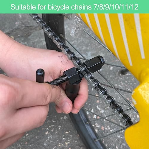 Smagliacatena Moto, Strumento per Spezzare Attrezzi Bici, Utensili per Catene di Biciclette Rompicatena Kit, Strumenti per La Riparazione della Bicicletta Toglimaglie Tensioner - Ysert
